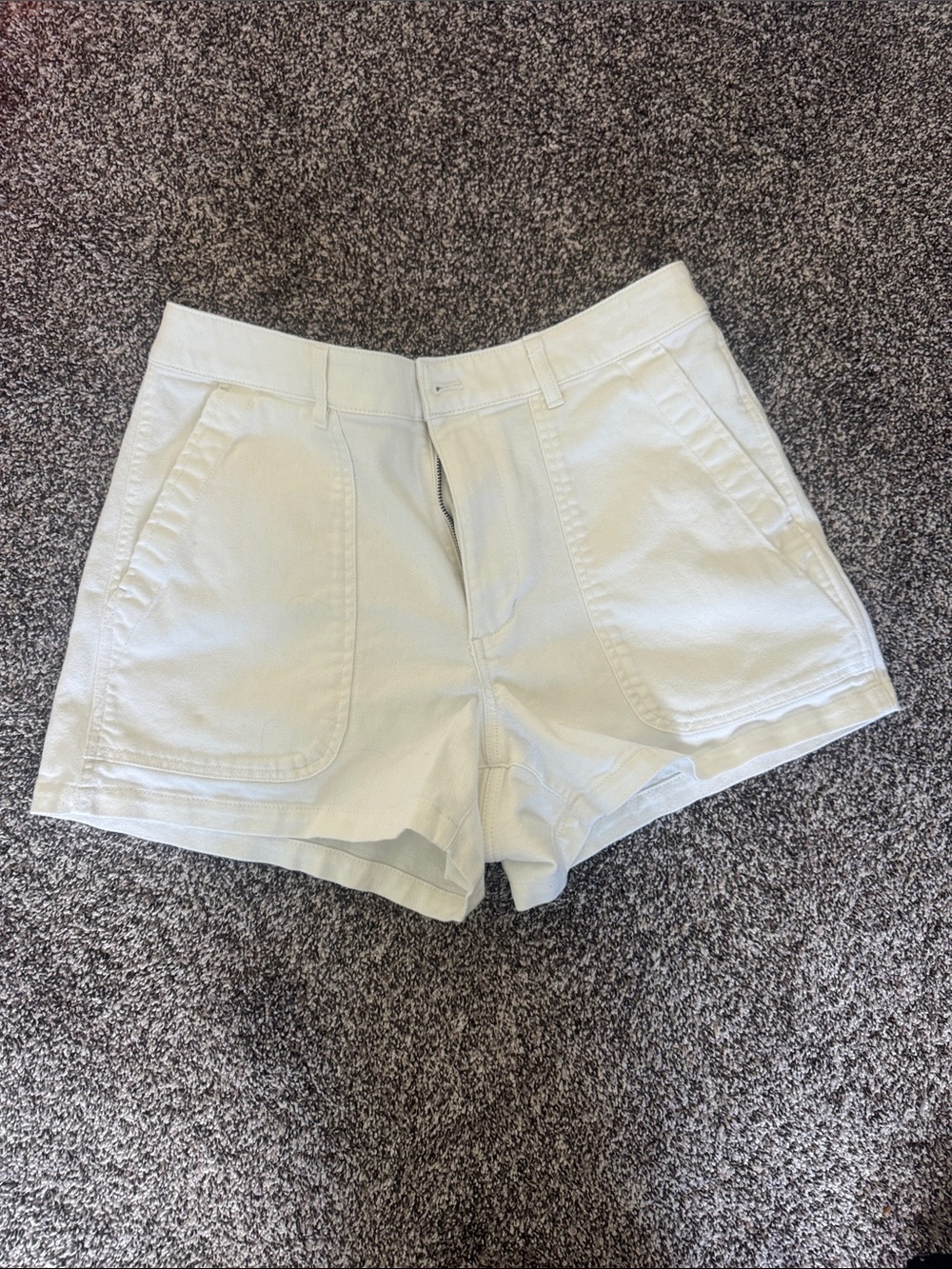 Quince organic stretch cotton twill utility shorts